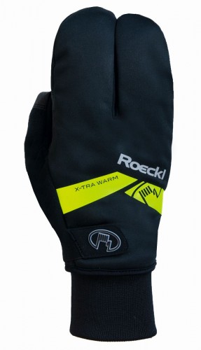Roeckl Villach Lobster Winter Fahrrad Handschuhe schwarz/gelb 2022 