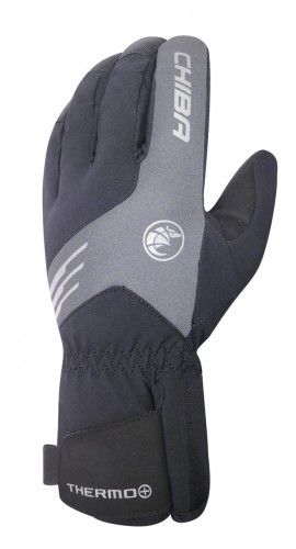 Chiba Thermo Plus Winter Fahrrad Handschuhe lang schwarz/grau 2026 