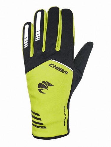 Chiba 2nd Skin Fahrrad Handschuhe lang gelb/schwarz 2023 
