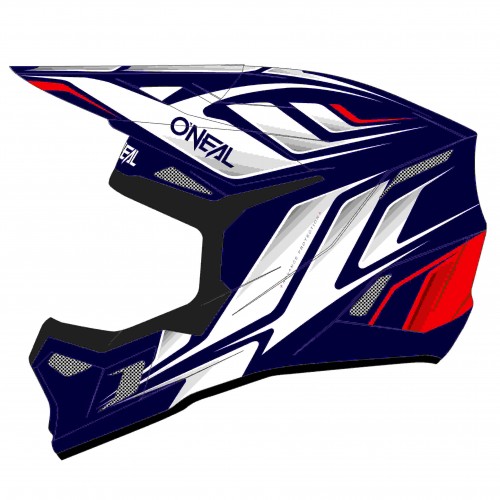 O'Neal 3 Series Vertical Motocross Enduro MTB Helm blau/weiß/rot 2024 Oneal 