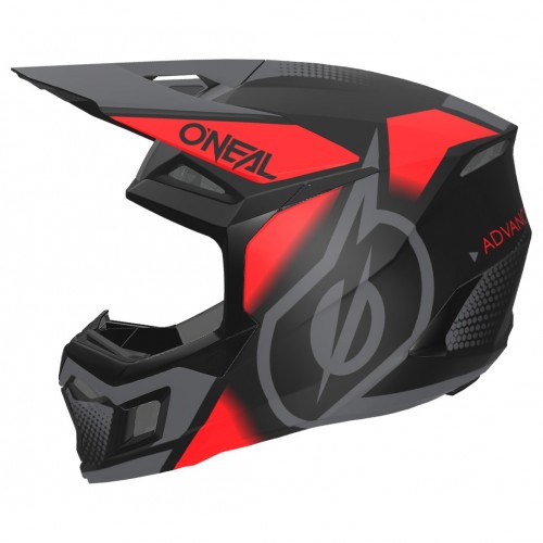 O'Neal 3 Series Vision Motocross Enduro MTB Helm schwarz/weiß/rot 2024 Oneal 