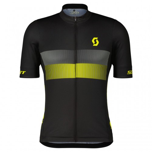 Scott RC Team 10 Fahrrad Trikot kurz schwarz/gelb 2024 