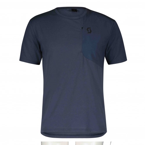 Scott DRI Pocket Outdoor / Sport Shirt kurz metal blau 2024 