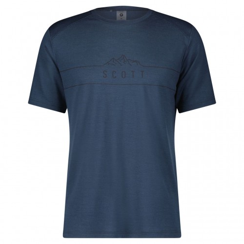 Scott Defined Merino Outdoor / Sport Shirt kurz metal blau 2024 