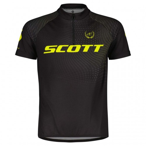 Scott RC Pro Junior Kinder Fahrrad Trikot kurz schwarz/gelb 2024 