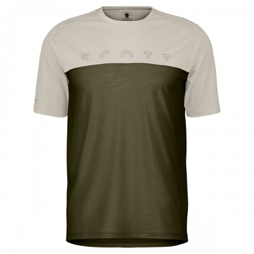 Scott Defined Merino Outdoor / Sport Shirt kurz fir grün/weiß 2024 