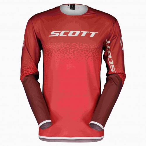 Scott Podium Pro MX Motocross Jersey / DH Fahrrad Trikot rot 2024 