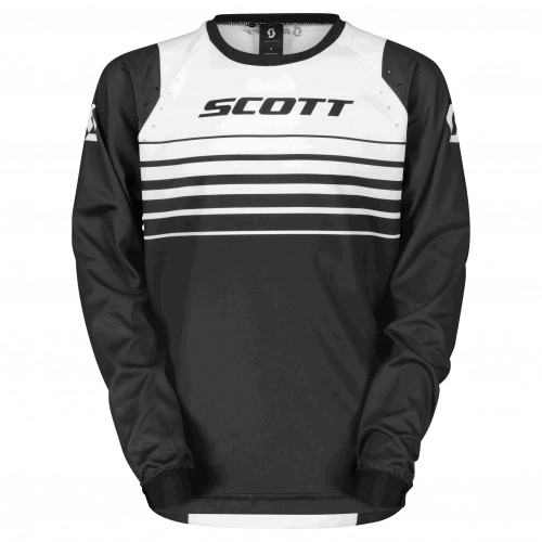 Scott Evo Swap Kinder MX Motocross Jersey / DH Fahrrad Trikot schwarz/weiß 2024 