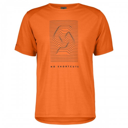 Scott Defined Merino Graphic Outdoor / Sport Shirt kurz flash orange 2024 