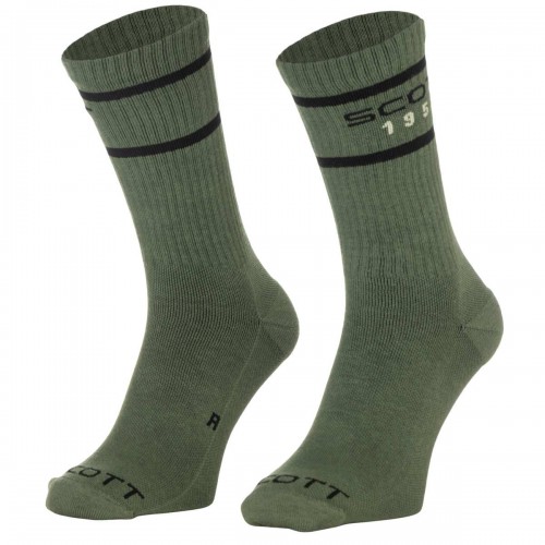 Scott Retro Casual Crew 3er Pack Fahrradsocken grün 2026 