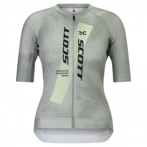 Scott RC Pro Damen Fahrradtrikot kurzarm grau/gelb 2026 