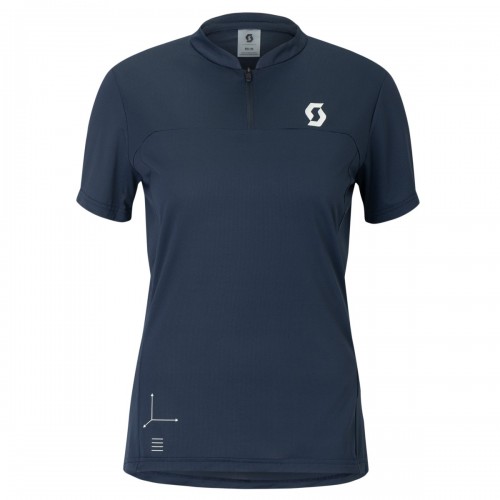 Scott Vertic Zip Damen Fahrradtrikot kurzarm blau 2026 