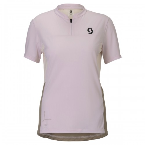 Scott Vertic Zip Damen Fahrradtrikot kurzarm rosa/weiß 2026 