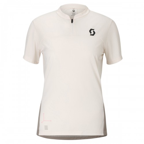 Scott Vertic Zip Damen Fahrradtrikot kurzarm weiß/beige 2026 M (38/40)