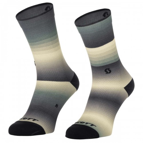 Scott Gradient Stripes Crew Fahrradsocken grün/gelb 2026 