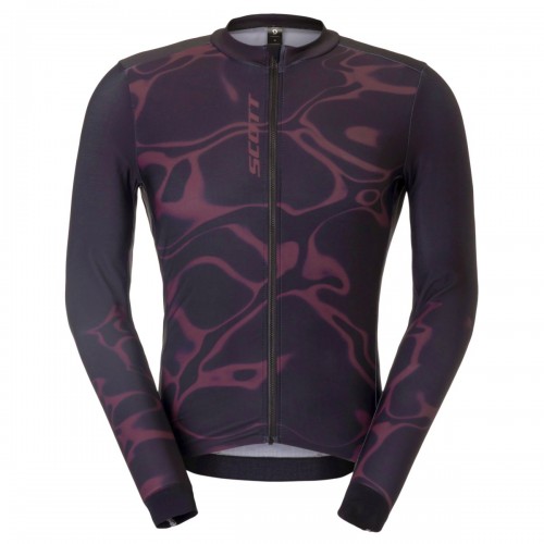 Scott Pro Mid Winter Fahrradtrikot langarm cocoa rot/schwarz 2027 
