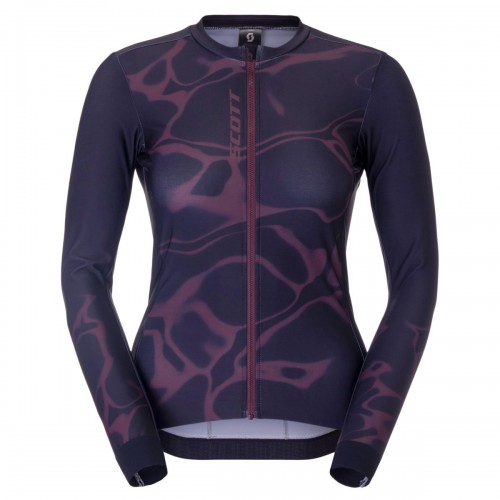 Scott Pro Mid Winter Damen Fahrradtrikot langarm cocoa rot/schwarz 2027 