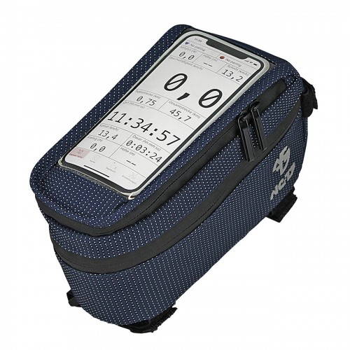 NC-17 Connect Smartphone Tasche XL für Oberrohr blau/weiß 