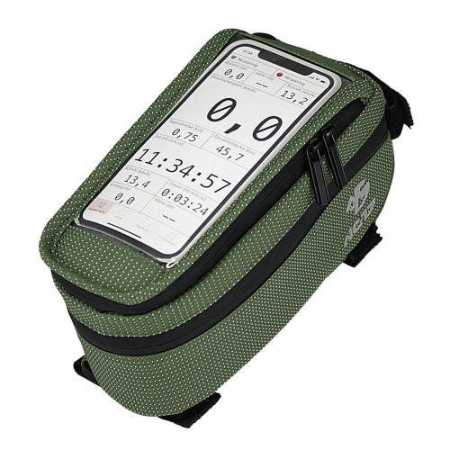 NC-17 Connect Smartphone Tasche XL für Oberrohr grün/weiß 