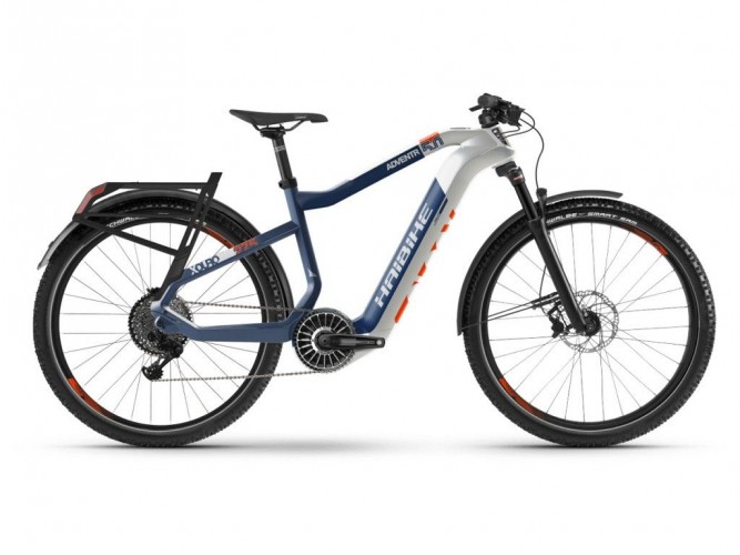 Haibike Xduro Adventr 5.0 Flyon 27.5'' Carbon Pedelec E-Bike MTB blau/weiß/orange 2021 