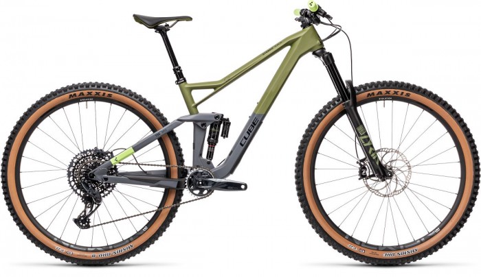 Cube Stereo 150 C:62 Race 29'' Carbon MTB Fahrrad olive grün/grau 2021 