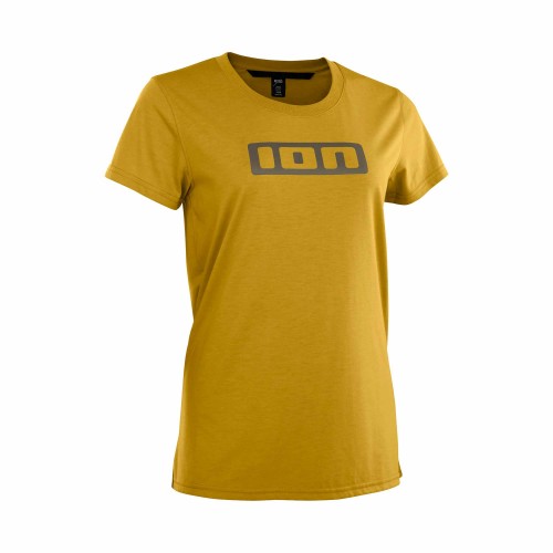 Ion Logo DR Damen Fahrrad Trikot kurz dark amber gelb 2024 