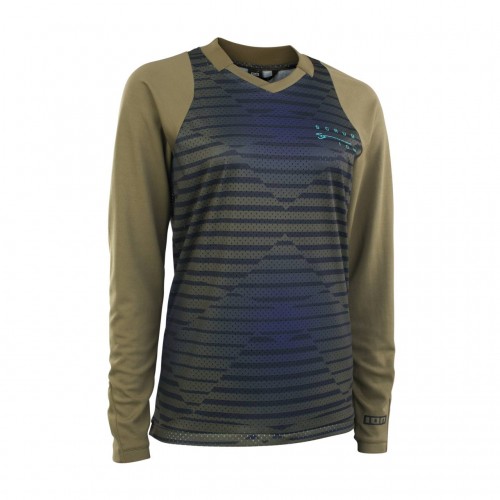 Ion Scrub Damen Fahrrad Trikot lang mud grün 2023 