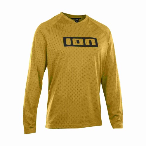 Ion Logo Fahrrad Trikot lang amber gelb 2024 