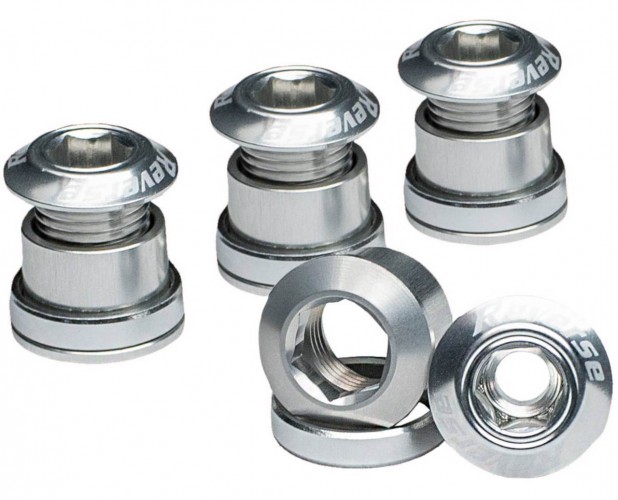 Reverse Kettenblattschrauben 4er Set Aluminium silberfarben 