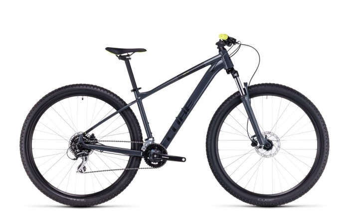 Cube Aim Pro 27.5'' / 29'' MTB Fahrrad grau/gelb 2023 