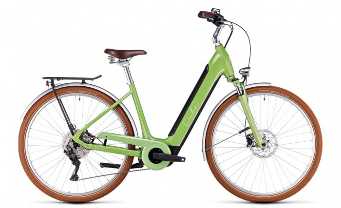 Cube Ella Ride Hybrid 500 Easy Entry Pedelec E-Bike City Fahrrad grün 2023 46cm / XS (160-168cm)