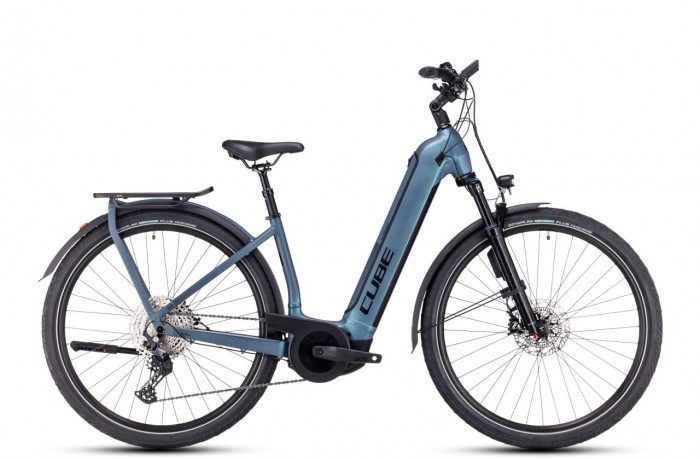 Cube Kathmandu Hybrid ABS 750 Easy Entry Pedelec E-Bike Trekking Fahrrad grau/blau 2023 