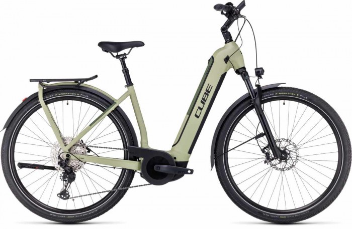 Cube Kathmandu Hybrid SLX 750 Easy Entry Pedelec E-Bike Trekking Fahrrad olive grün 2024 54cm (177-183cm)