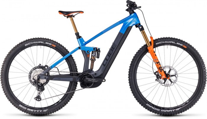Cube Stereo Hybrid 140 HPC Actionteam 750 27.5'' / 29'' Carbon Pedelec E-Bike MTB Fahrrad grau/blau/orange 2024 