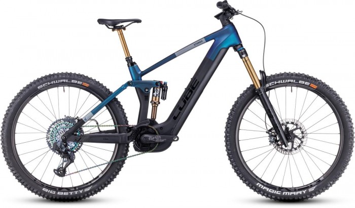 Cube Stereo Hybrid 160 HPC SLT 750 27.5'' Carbon Pedelec E-Bike MTB Fahrrad blau/schwarz 2024 