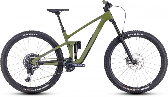Cube Stereo One55 C:62 TM 29'' Carbon MTB Fahrrad grau/grün 2024 