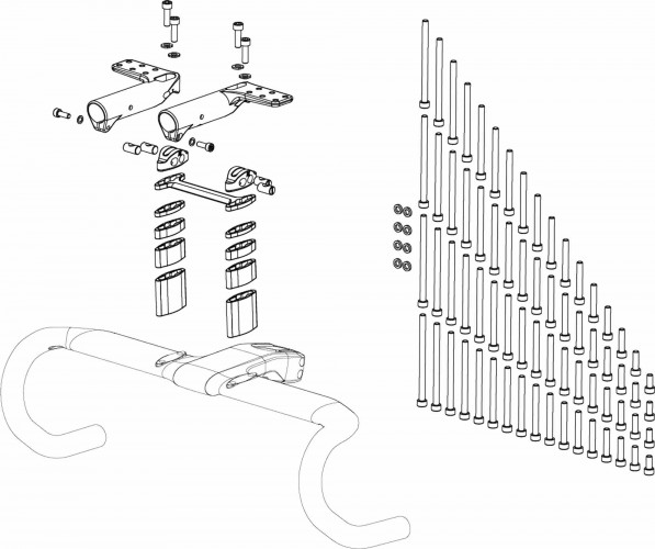 Cube Bracket Set für Lenkeraufsatz Litening Aero 