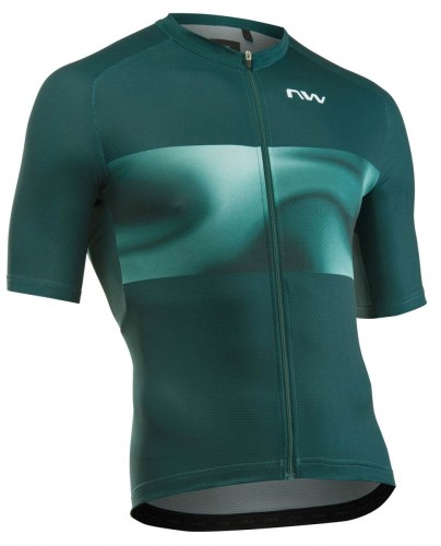 Northwave Force Evo Gravel / Rennrad Fahrradtrikot kurz petrol grün 2026 