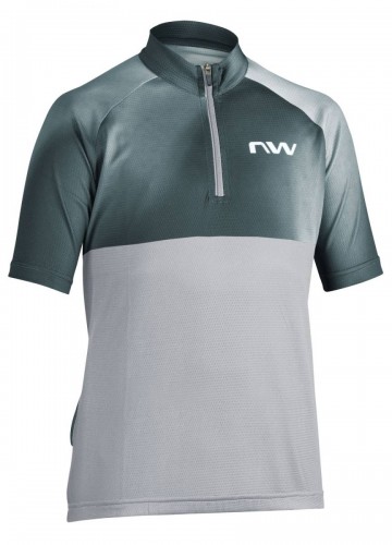 Northwave Force Evo Junior Kinder Gravel / Rennrad Fahrradtrikot kurz grau 2026 
