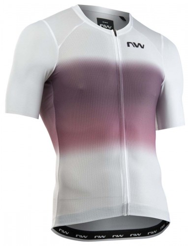 Northwave Blade Air Gravel / Rennrad Fahrradtrikot kurz weiß/rosa 2026 