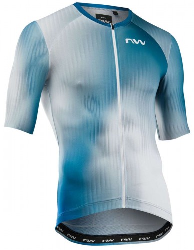 Northwave Blade Gravel / Rennrad Fahrradtrikot kurz weiß/blau 2026 