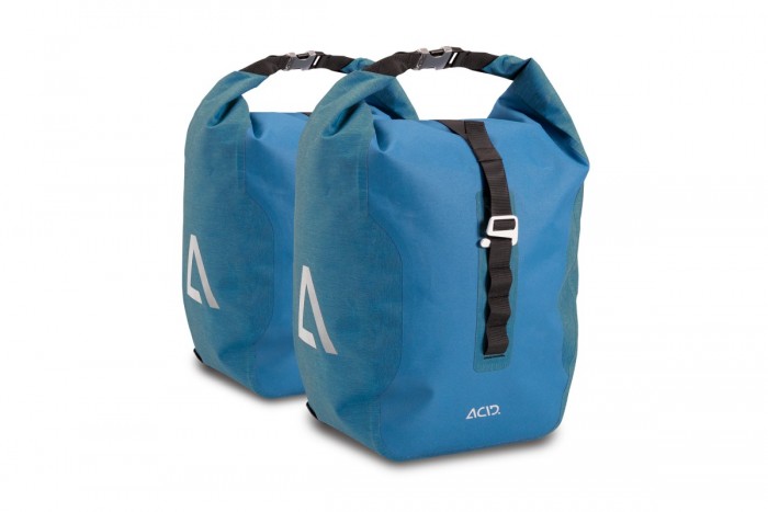 Acid Travlr Pro 20/2 Fahrrad Gepäckträgertasche Set blau 