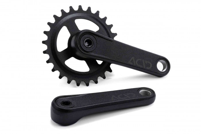 Acid Rookie 25T Kinder Fahrrad Kurbelgarnitur schwarz 