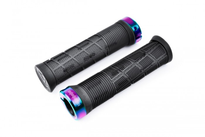 Acid Disrupt Fahrrad Griffe translucent schwarz/oilslick 