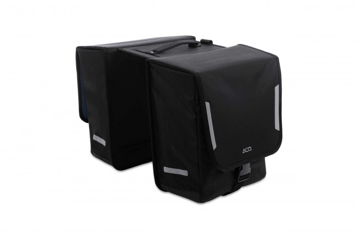 Acid City 15 Classic Double Seitentasche / Gepäckträgertasche schwarz 