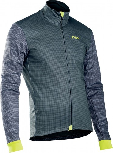 Northwave Blade Fahrrad Winterjacke schwarz/grau/gelb 2022 