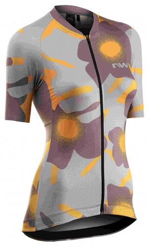 Northwave Blade Damen Fahrrad Trikot kurz sandfarben/gelb 2024 