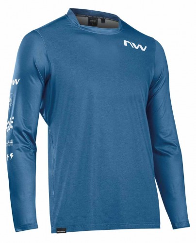 Northwave Bomb Fahrrad Trikot lang blau 2023 