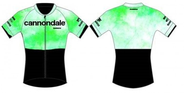 Cannondale CFR Team Replica Fahrrad Trikot kurz schwarz/grün 2024 