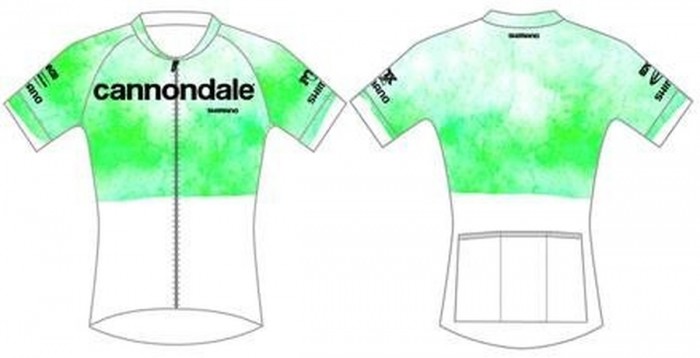 Cannondale CFR Team Replica Fahrrad Trikot kurz weiß/grün 2024 
